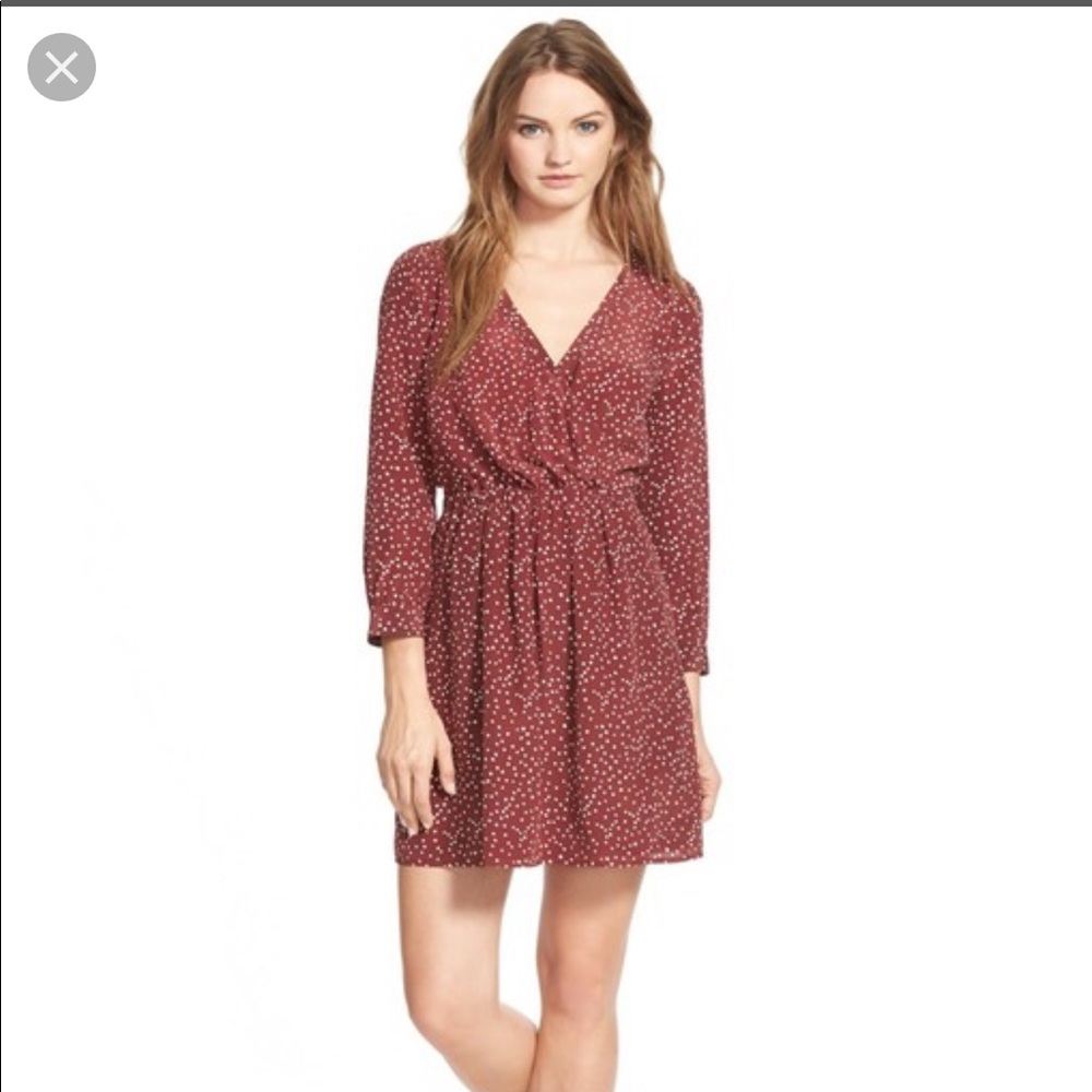 “Kali” polka dot silk dress size 4
